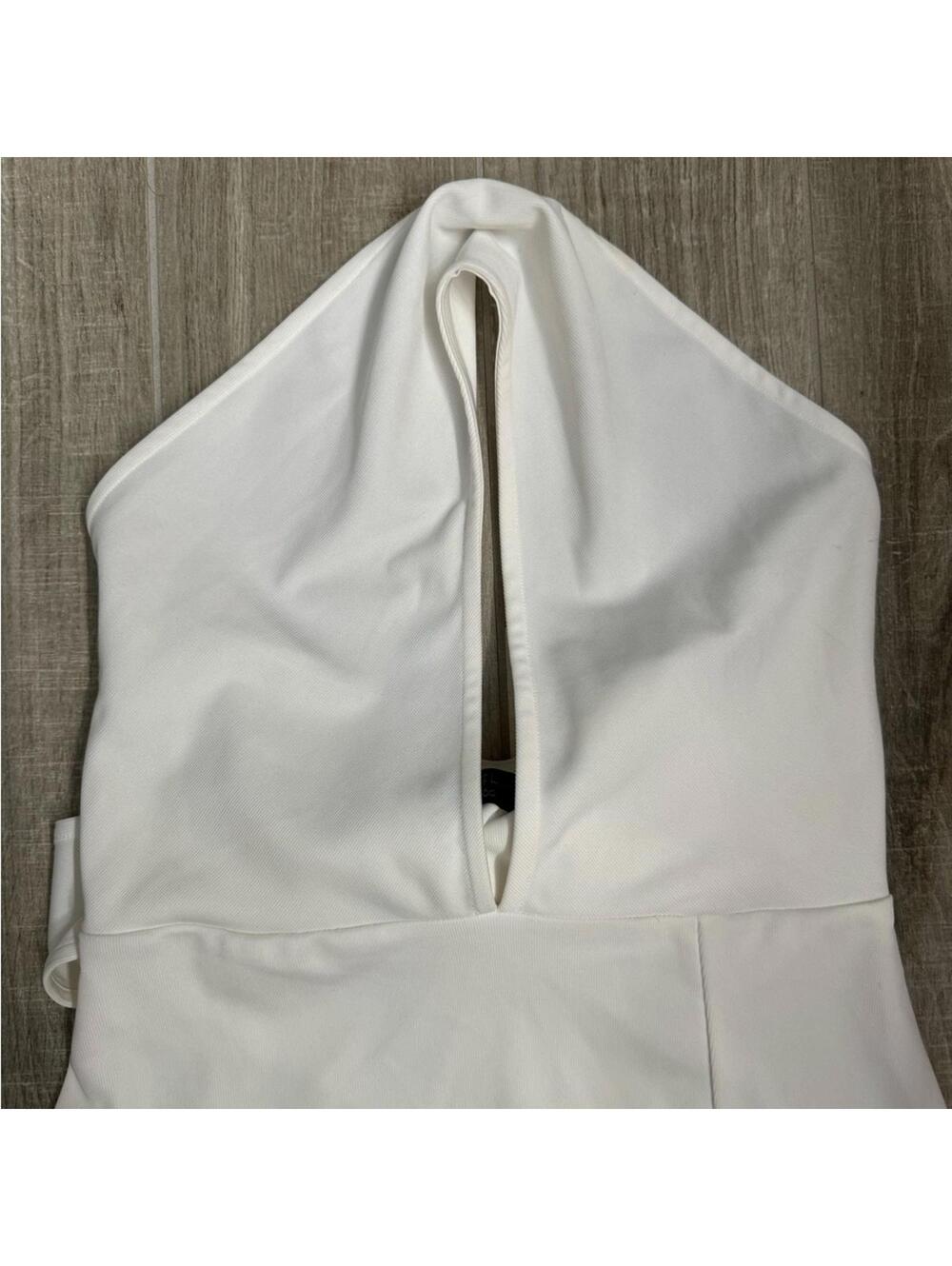 House of Harlow x Revolve White Halter Bodycon Midi Dress Size Medium - Picture 3 of 7